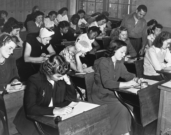 Women Taking Police Exam