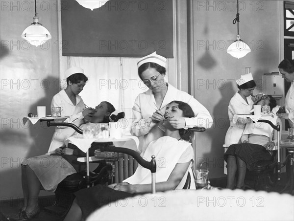 Students At A Dental School