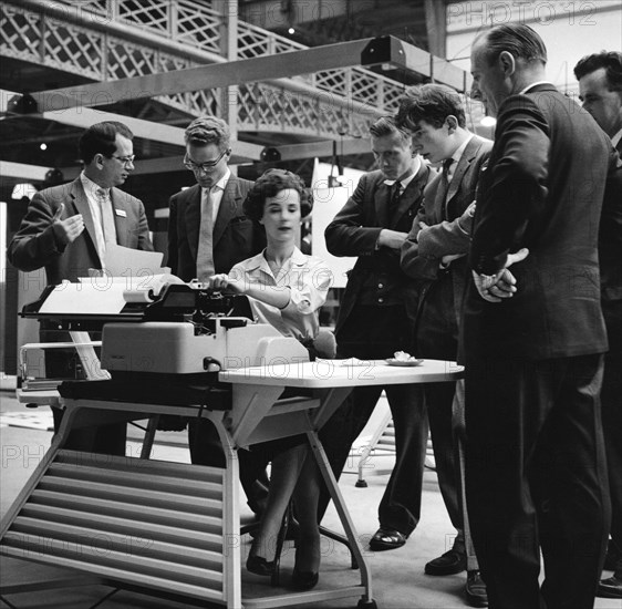 Woman Demonstrates Equipment