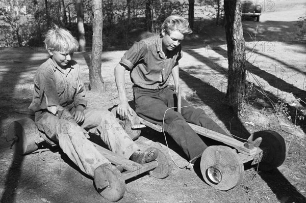 Children With Homemade Toys