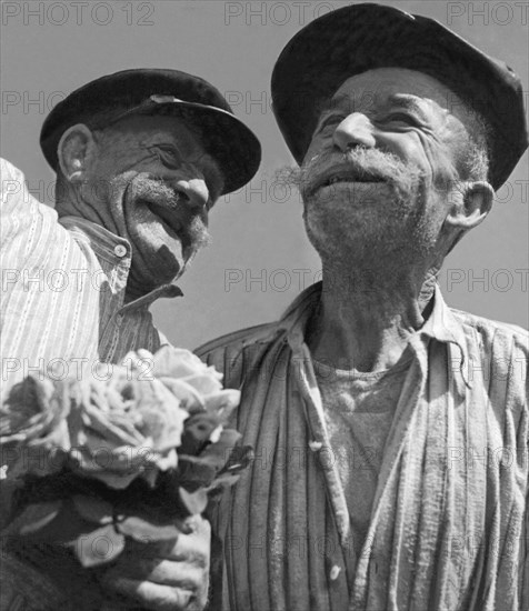 Smiling French Peasant Men