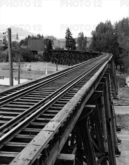 A Trestle And Covered Bridge