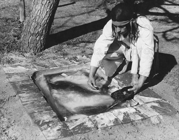 Soaking A Bear Hide