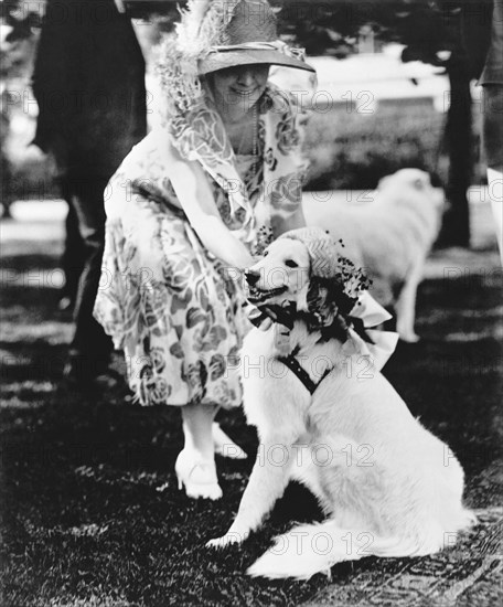 Mrs. Coolidge And Her Dog