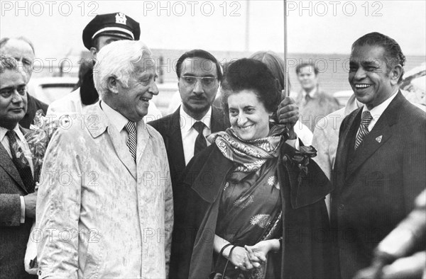 Indira Gandhi At JFK Airport