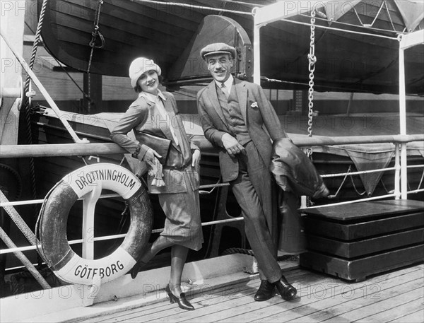 Greta Garbo Aboard Ship