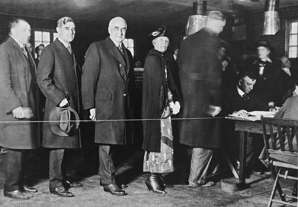 Mrs. Warren Harding Voting