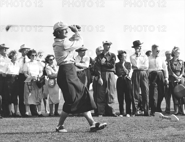 Babe Didrikson Driving