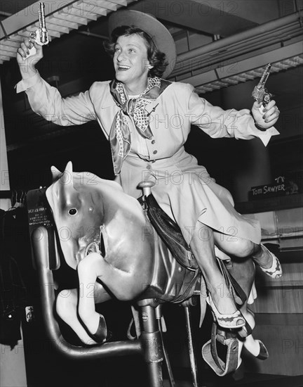 Babe Didrikson On Sidesaddle