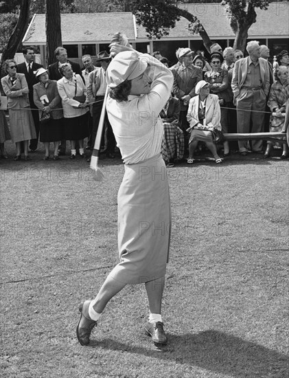 Babe Didrikson Teeing Off