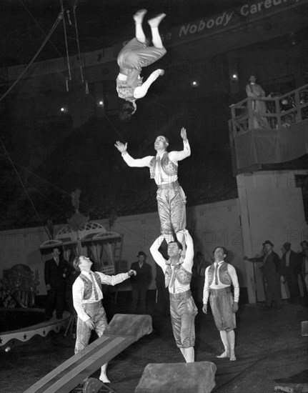 Circus Acrobats Practicing