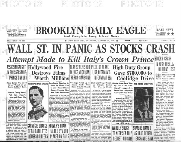 Headlines For Wall St. Crash