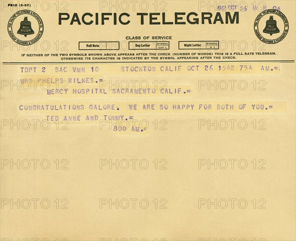 Congratulatory Telegram