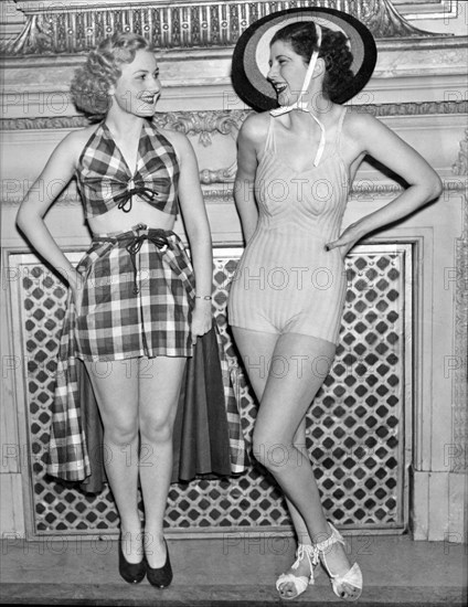 Two Women Model Swimwear