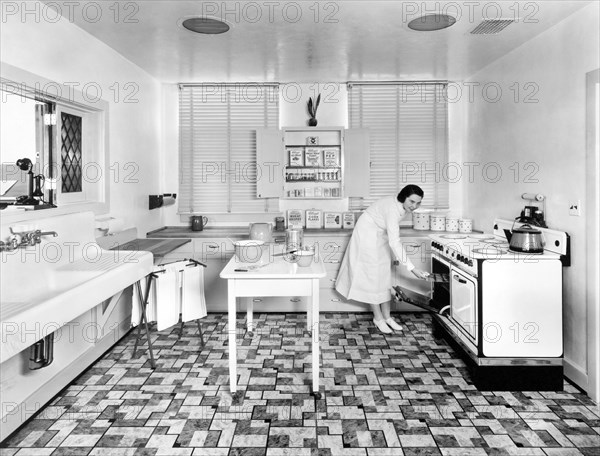 A Woman Baking Cookies