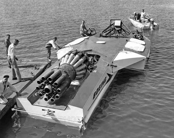 A jet powered speed boat made by Boeing