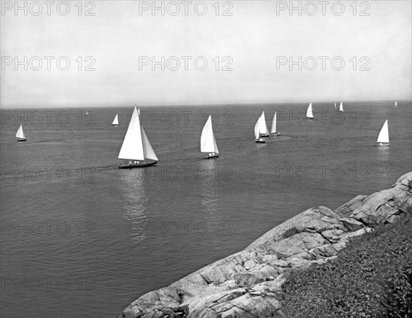 Sailboats On A Calm Day.