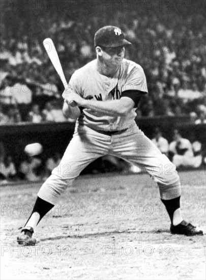 Mickey Mantle At Bat