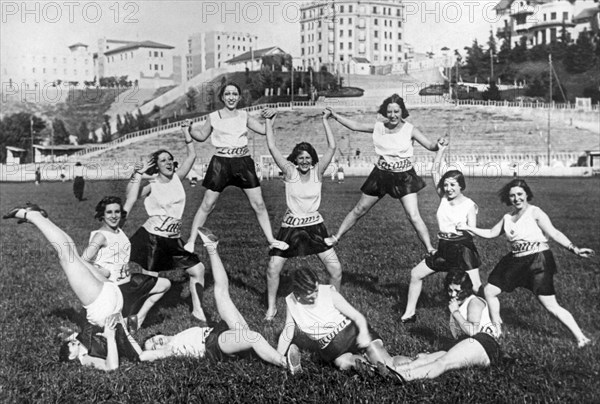 Theater Girls Doing Exercises