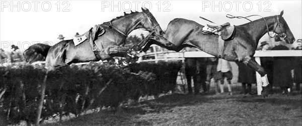 Riderless Horses Take Jump