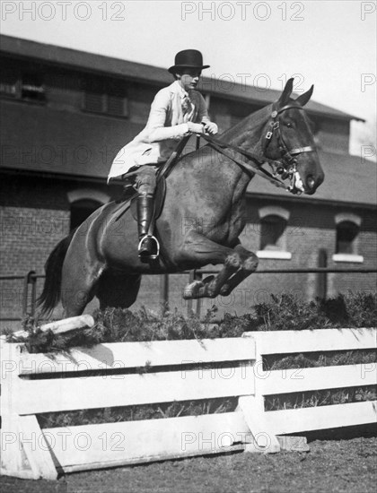 Rider Jumps At Horse Show