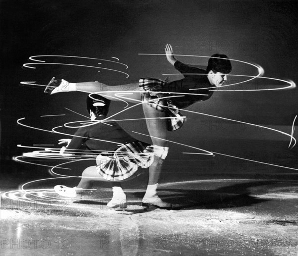 Twirling Lights and Spins On Ice