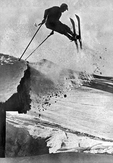 Skier Leaps In Chamonix