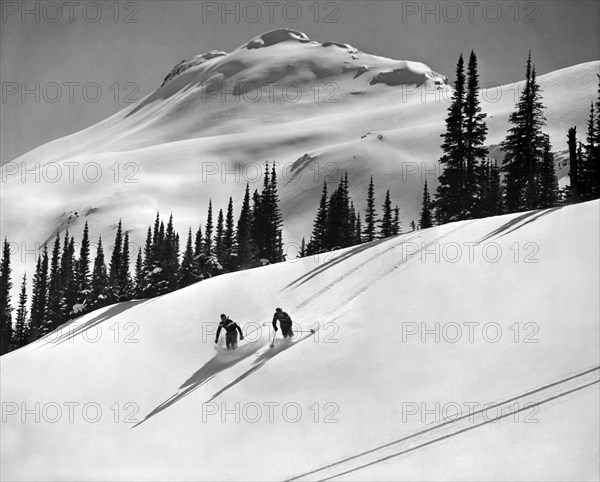 Downhill Skiing In Banff