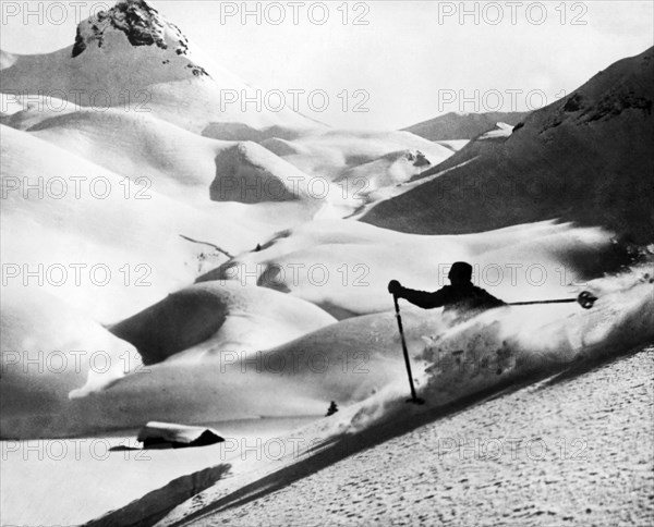 Downhill Skiing In A Flurry