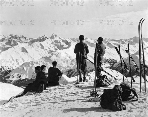 Skiing Near St. Moritz