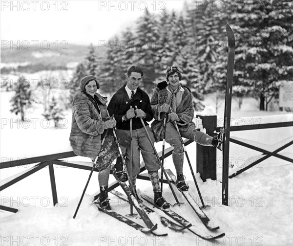 Skiers Takes A Break