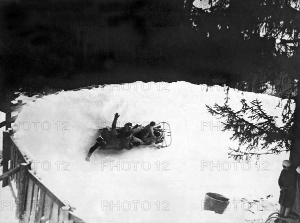 Bobsled Run In Switzerland