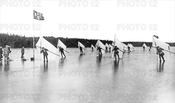 Ice Sail Race In Sweden