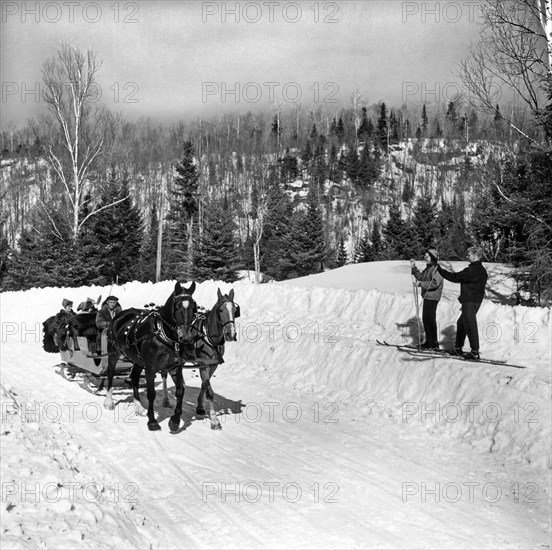 A Sleigh Ride Greets Skiers