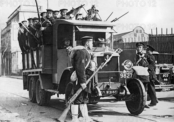 Japanese Marines In Shanghai