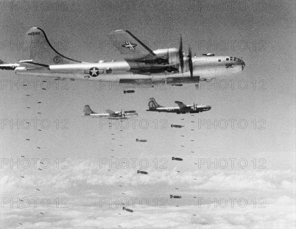 B-29s Dropping Bombs