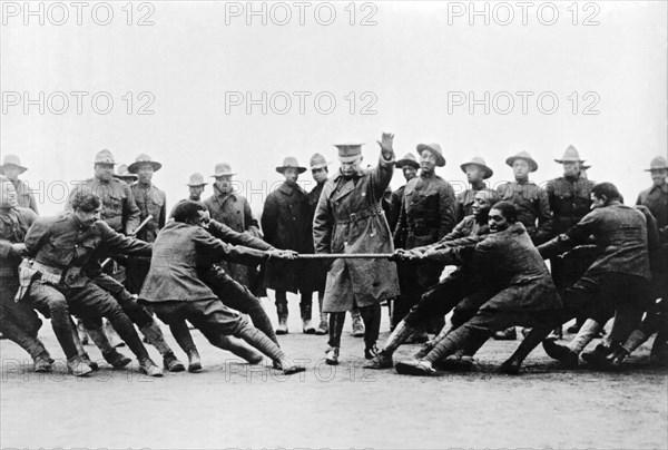 Soldiers Have Tug Of War