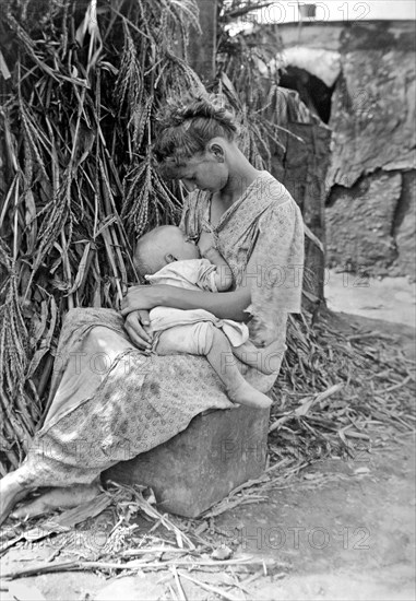 Mother Breast Feeding A Baby