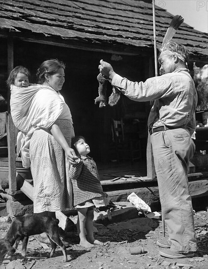 Cherokee Man With Squirrel