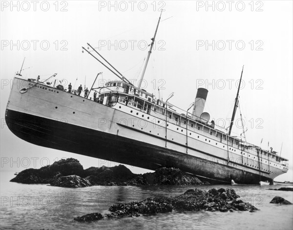 S.S. Princess May Runs Aground