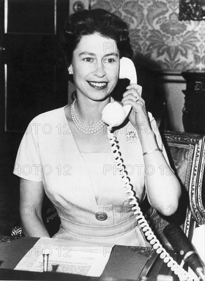 Queen Elizabeth On The Phone