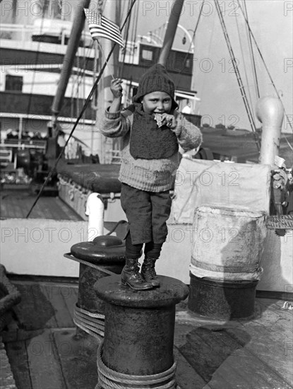 Child Arriving At Ellis Island