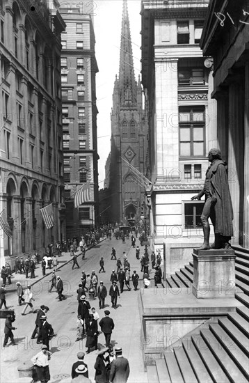 Looking West On Wall Street