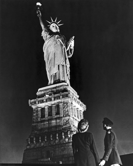 Statue Of Liberty On V-E Day