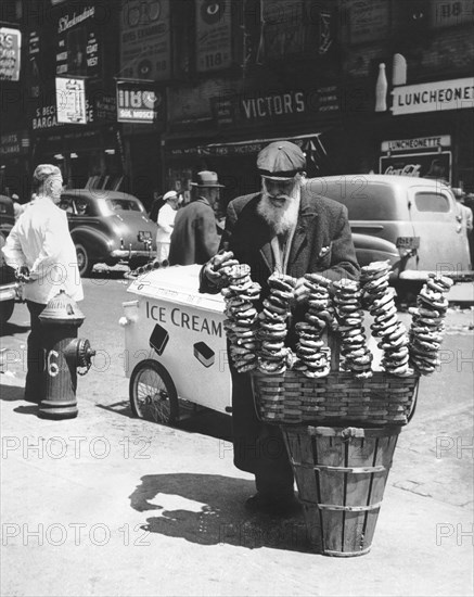 A Pretzel Vendor In New York