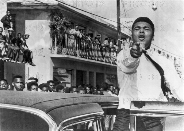 Cassius Clay In Football Parade