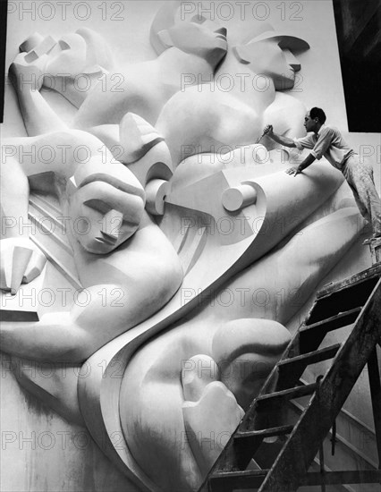 Isamu Noguchi Working