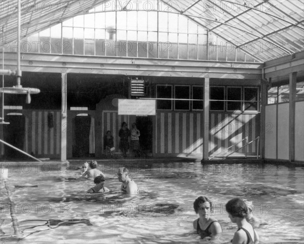 Franklin Roosevelt In Pool