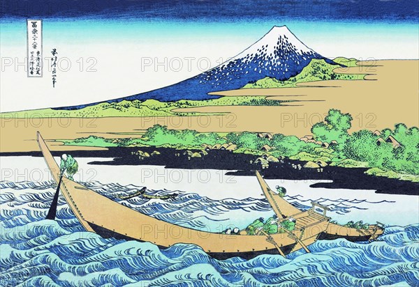 Fishing Boats within View of Mount Fuji