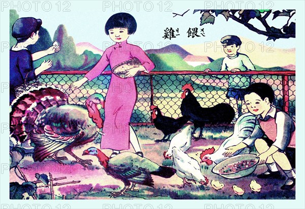 Feeding the Chickens 1923